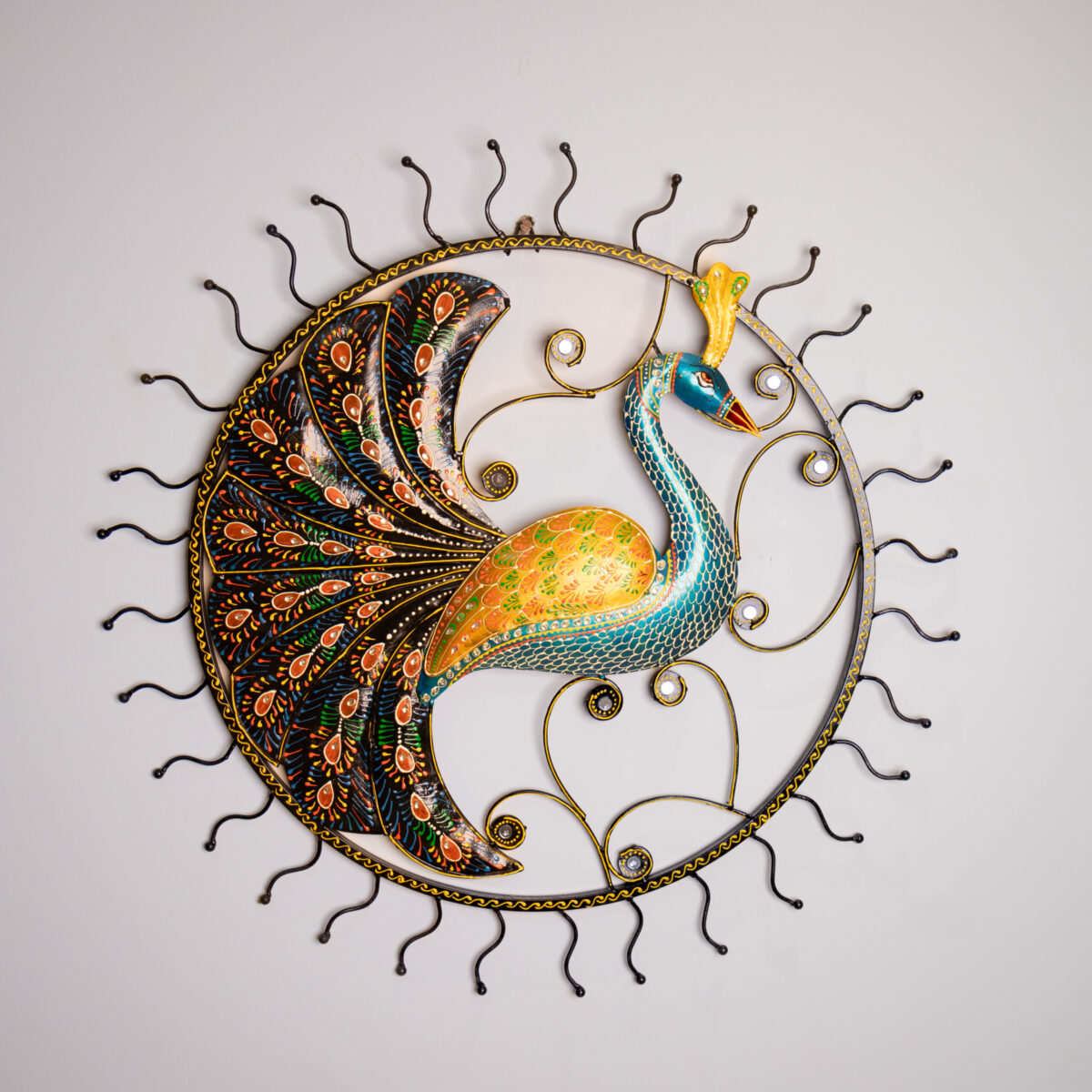 metal Peacock wall frame big (3)