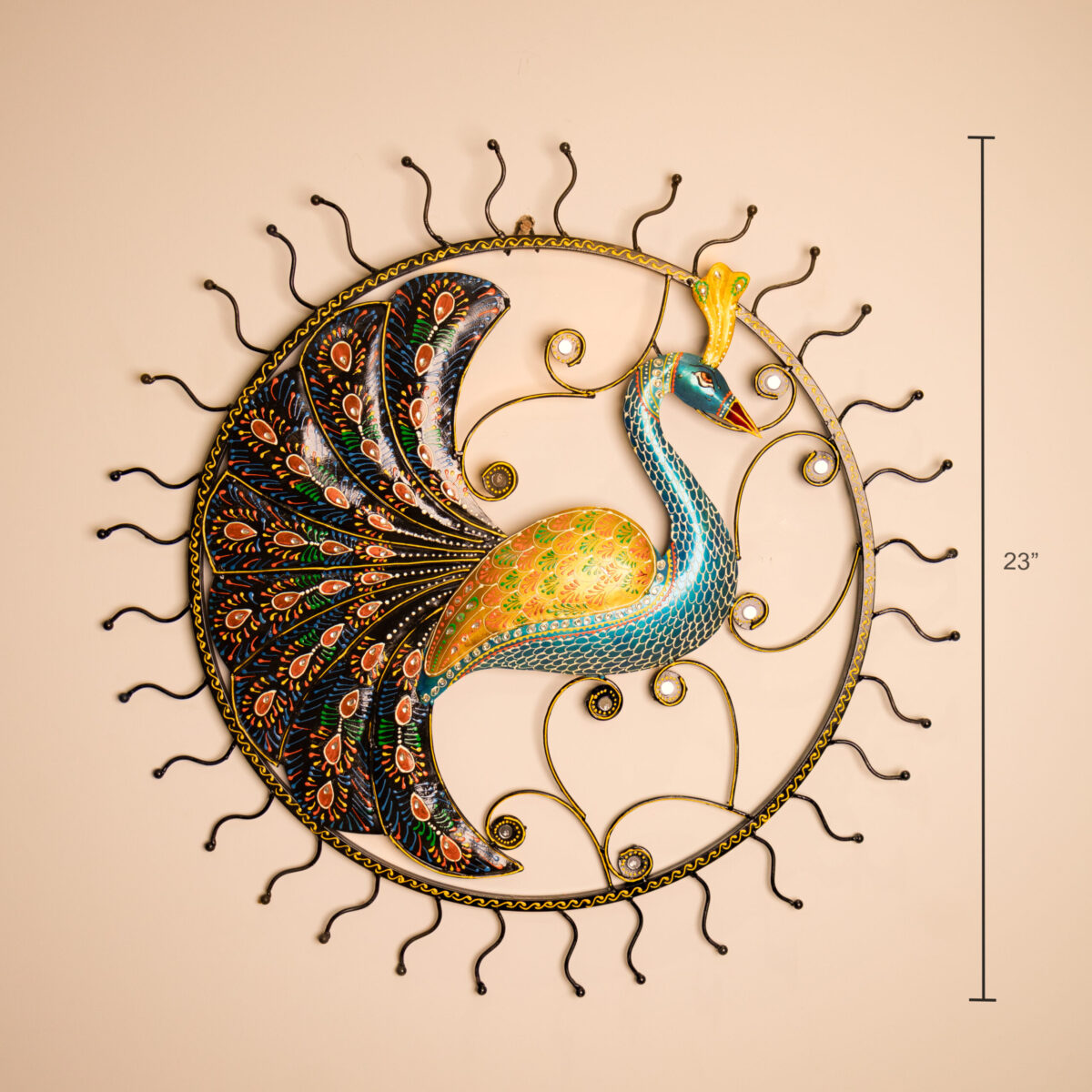 metal Peacock wall frame big (5)