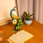 metal peacock clock (1)