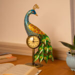 metal peacock clock (3)
