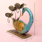 metal peacock tea light (2)