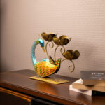 metal peacock tea light (3)