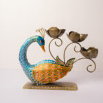 metal peacock tea light (7)