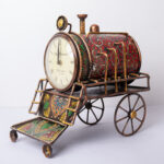 metal train engine clock big (4)