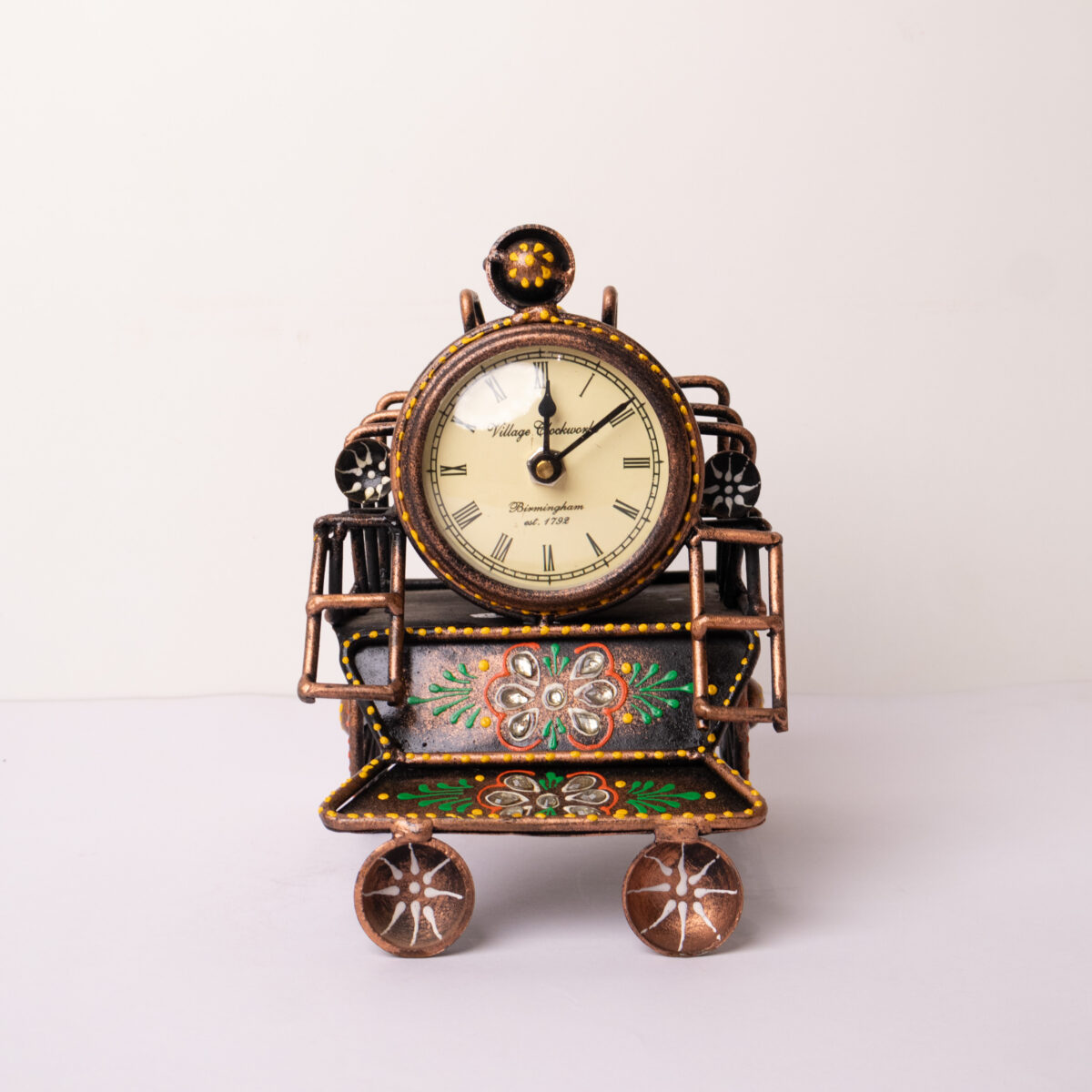 metal train engine clock small (5)