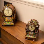metal train engine clock small and big (2)