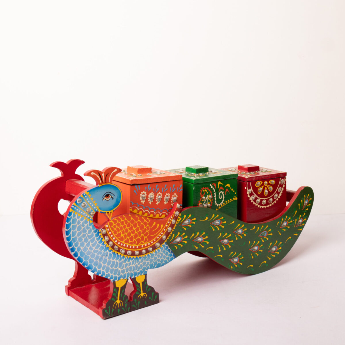 wooden Peacock dry fruit box (7)