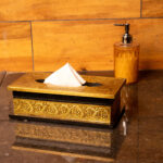 wooden brass tissue box (1)