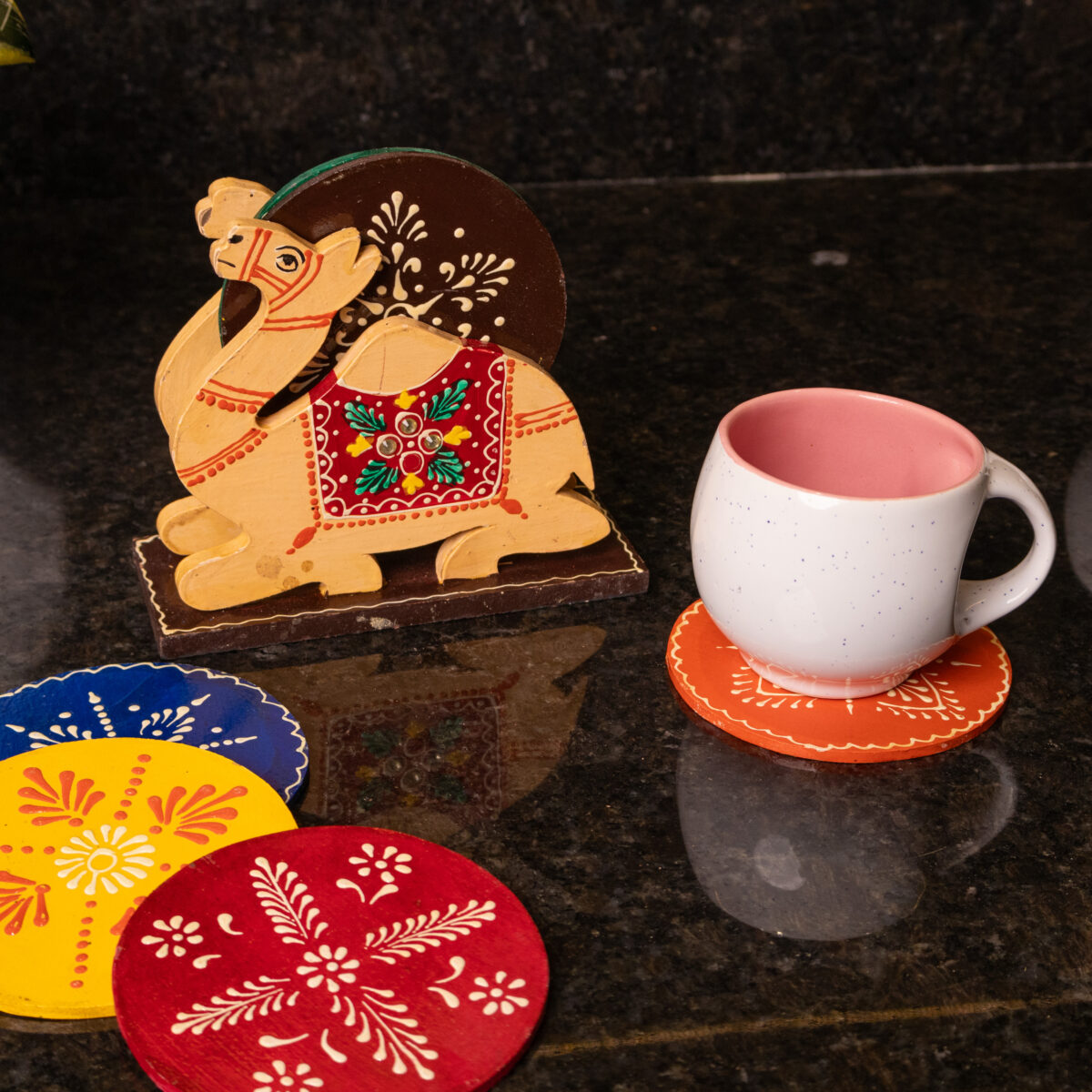 wooden camel Tea coaster (2)
