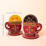 wooden cup shape Tea coaster (2)