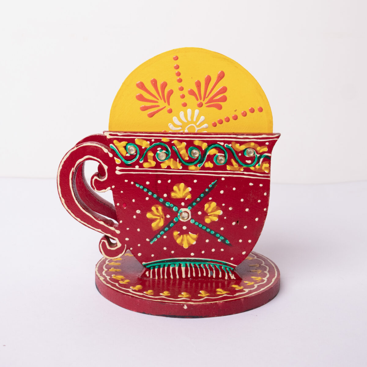 wooden cup shape Tea coaster (3)