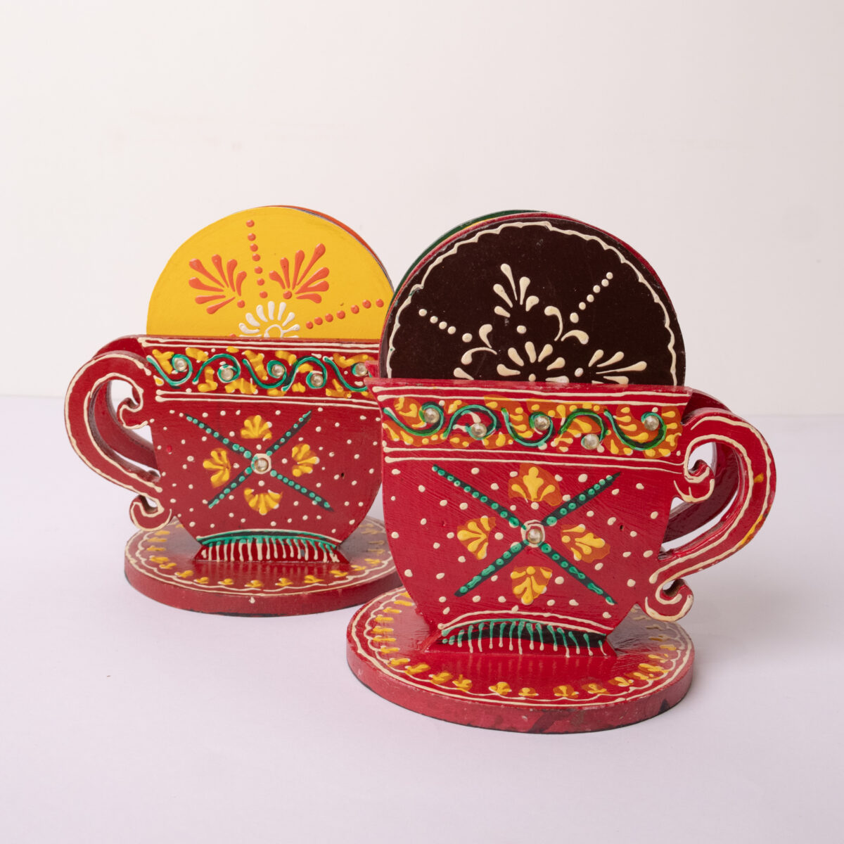 wooden cup shape Tea coaster (4)