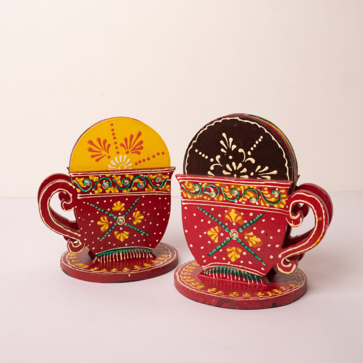 wooden cup shape Tea coaster (5)