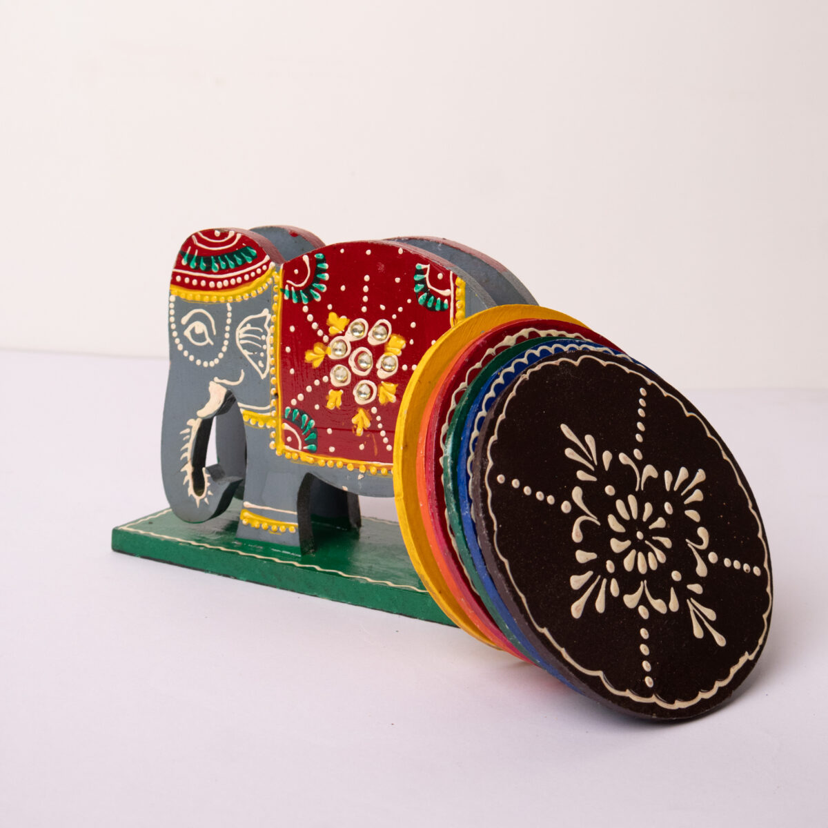 wooden elephant Tea coaster (6)