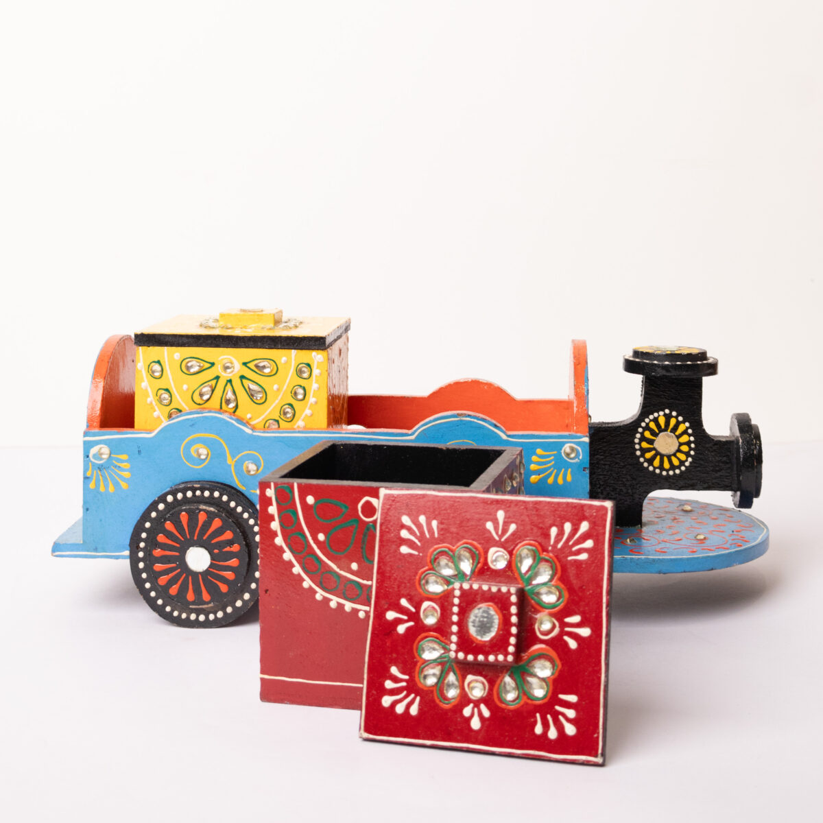 wooden train shaped dry fruits holder 2 box (7)
