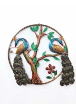 Metal Double Peacock Wall Frame