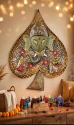 metal leaf ganesha